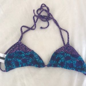 O'Neill Blue and Purple Bikini Top
